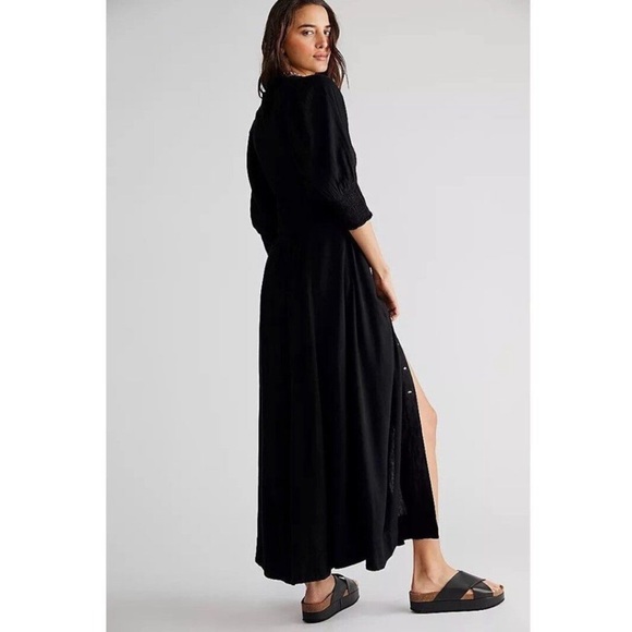 Free People String of Hearts Maxi Dress, BLACK SIZE SMALL NEW.  0211 - Picture 2 of 11